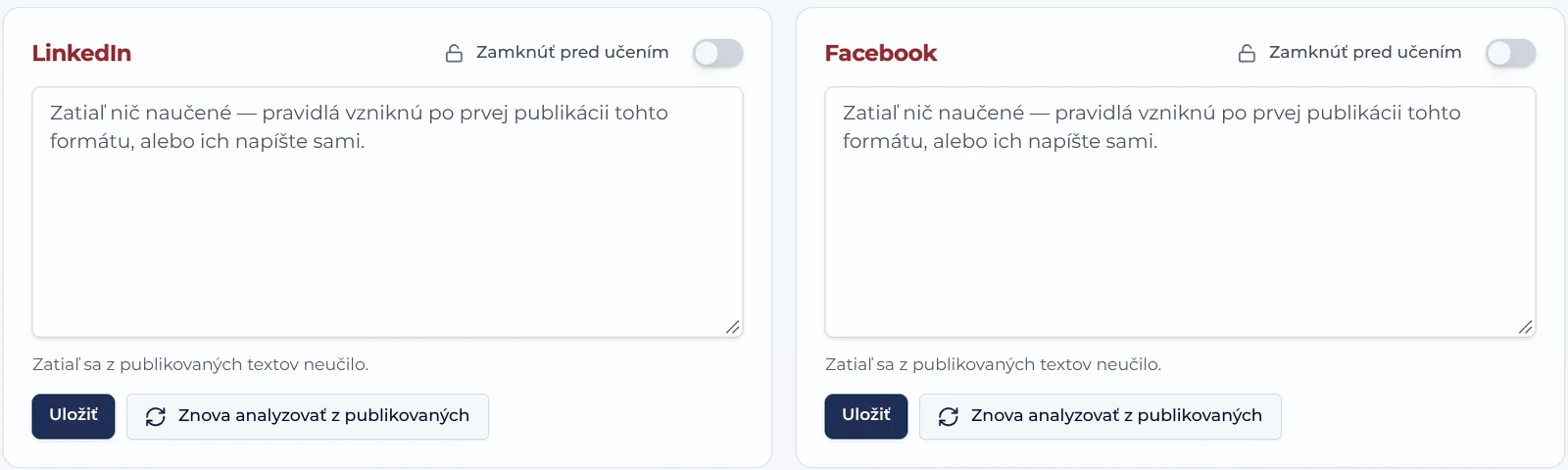 Učí sa z toho, čo publikujete.